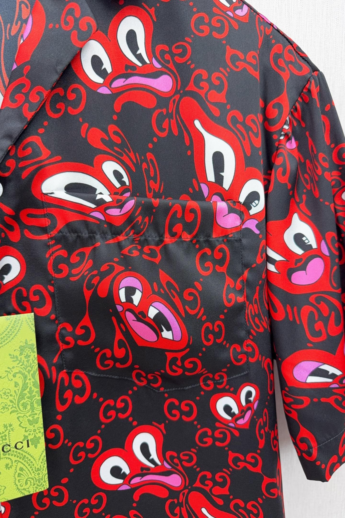 Gucci P230 M945 - Heart Print Silk Shirt 👔 image 5