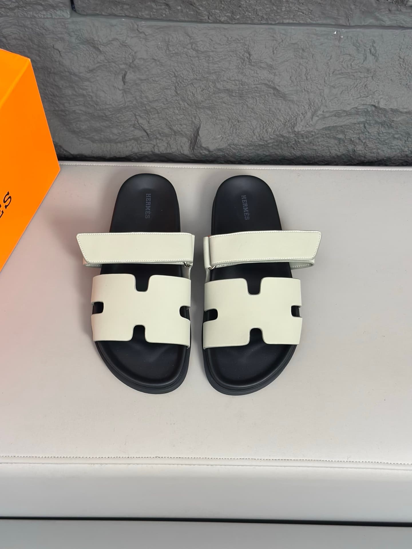 Hermès Chypre Sandals – H-Strap Flat Slides image 7