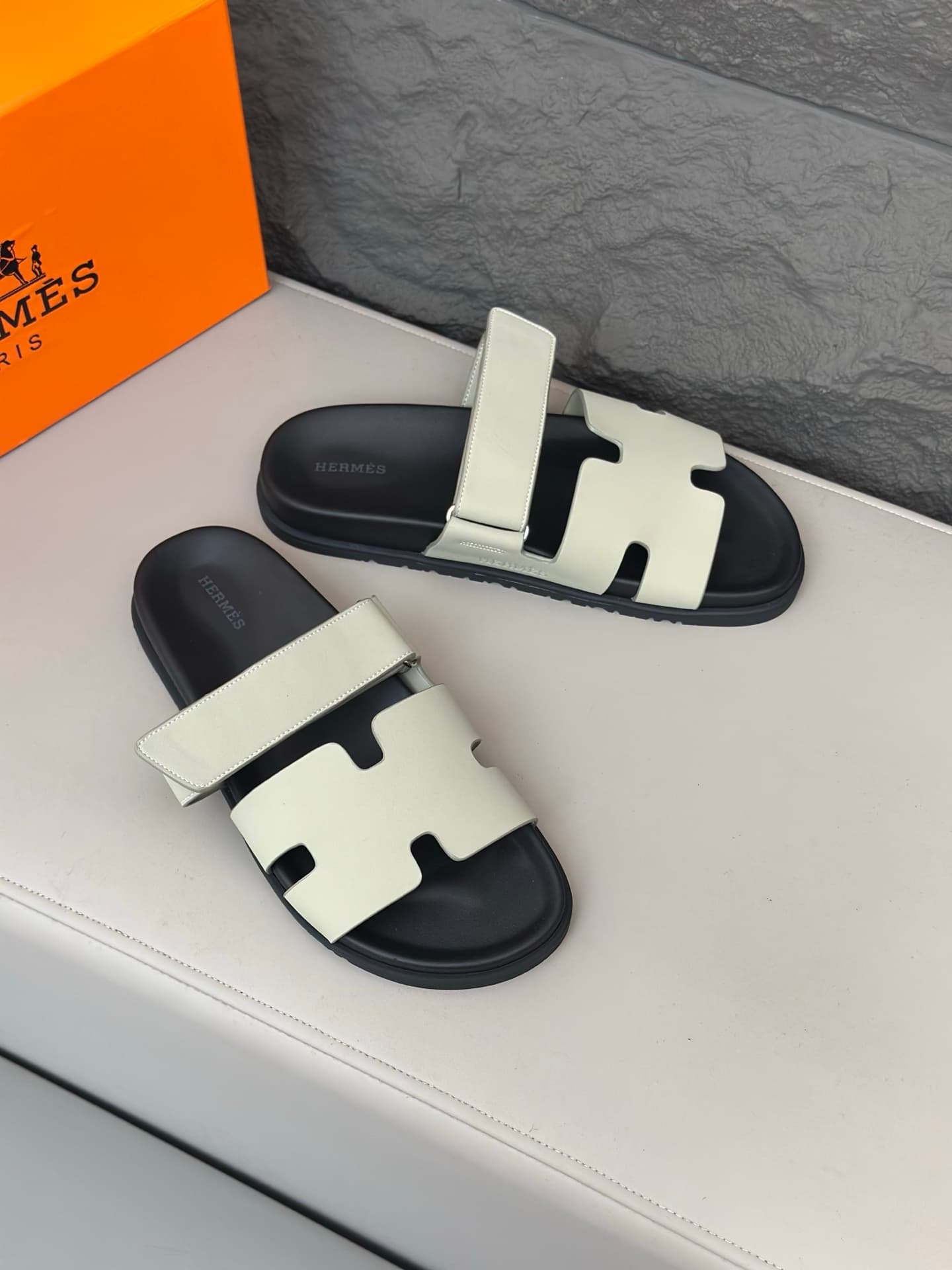 Hermès Chypre Sandals – H-Strap Flat Slides image 8