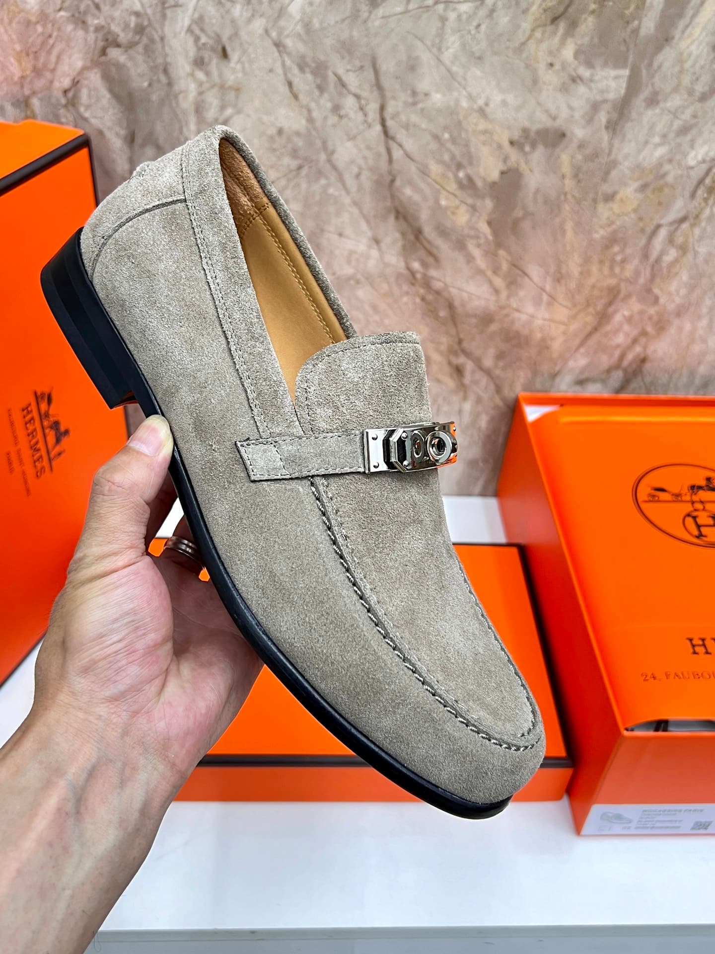 YupooPA Shoes: Hermès-Inspired Giovanni Loafers - Luxury Men's Slip-On image 7