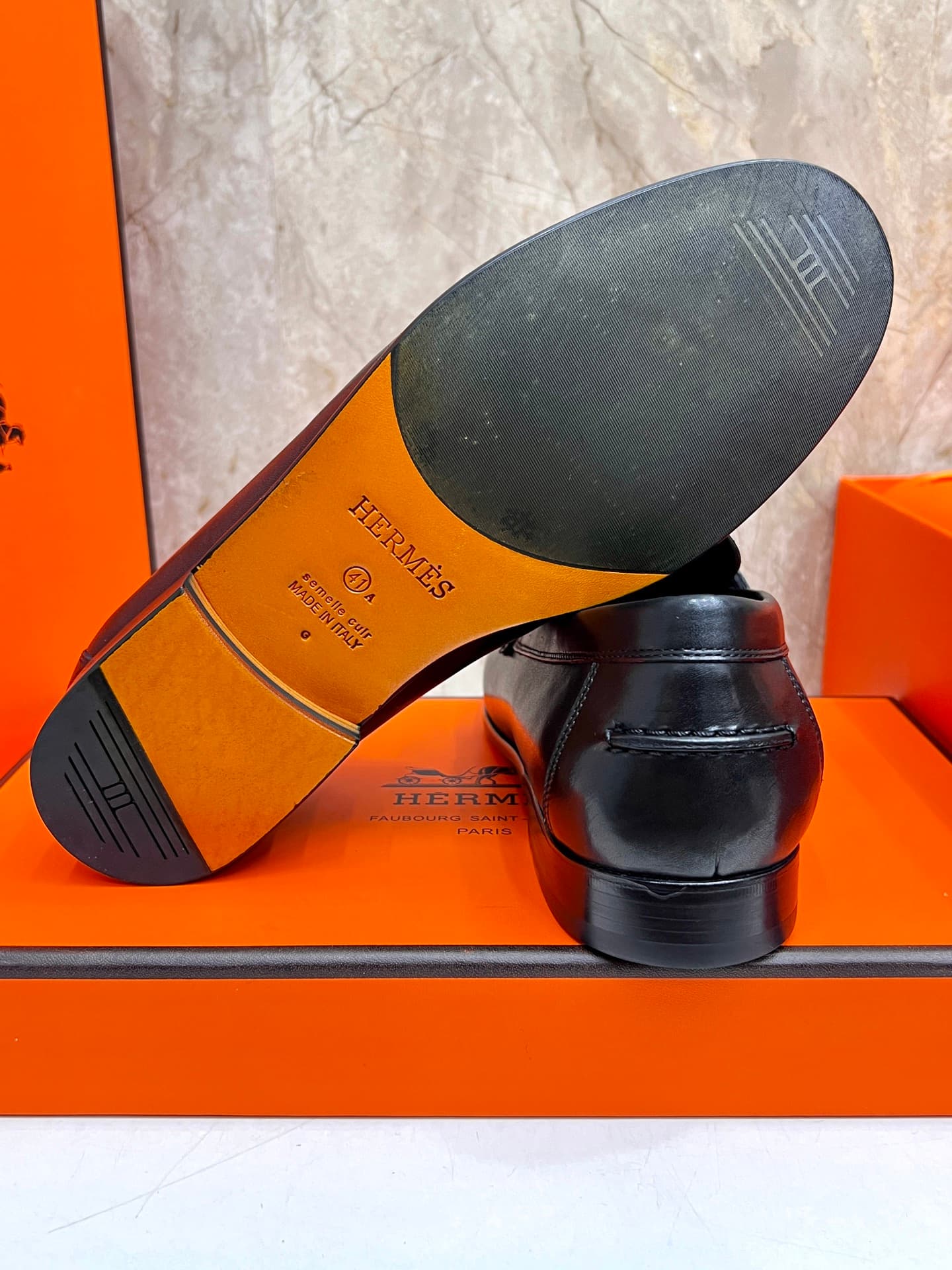 YupooPA Shoes: Hermès-Style Giovanni Loafers - Luxury Slip-On Dress Shoes image 8