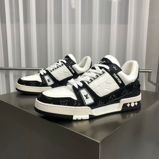 LV Trainer Sneakers - Monogram Patchwork Leather (Virgil Abloh Inspired) | Yupoo Rep Sneakers image 1