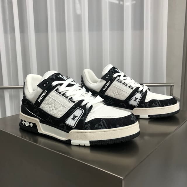 LV Trainer Sneakers - Monogram Patchwork Leather (Virgil Abloh Inspired) | Yupoo Rep Sneakers image 3