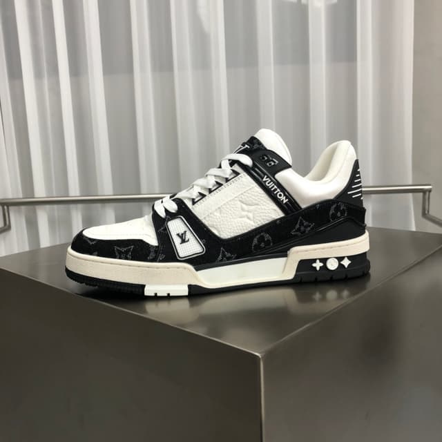 LV Trainer Sneakers - Monogram Patchwork Leather (Virgil Abloh Inspired) | Yupoo Rep Sneakers image 4