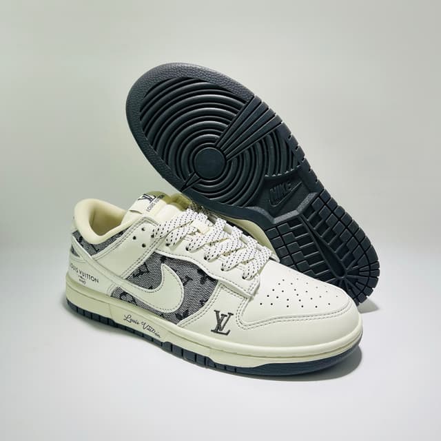 Custom Nike SB Dunk Low × LV Grey Embroidered-Yupoo | Yupoo Rep Sneakers image 3