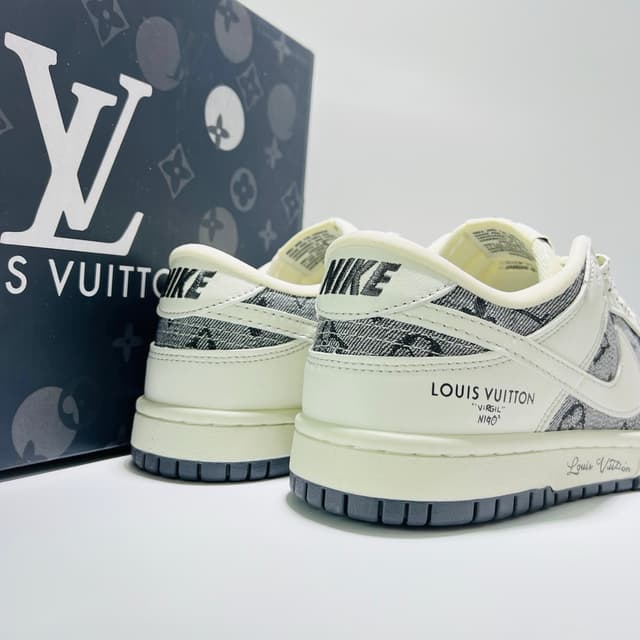 Custom Nike SB Dunk Low × LV Grey Embroidered-Yupoo | Yupoo Rep Sneakers image 8