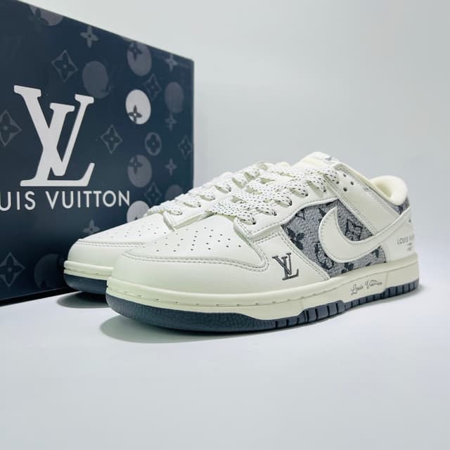Custom Nike SB Dunk Low × LV Grey Embroidered-Yupoo | Yupoo Rep Sneakers image 9