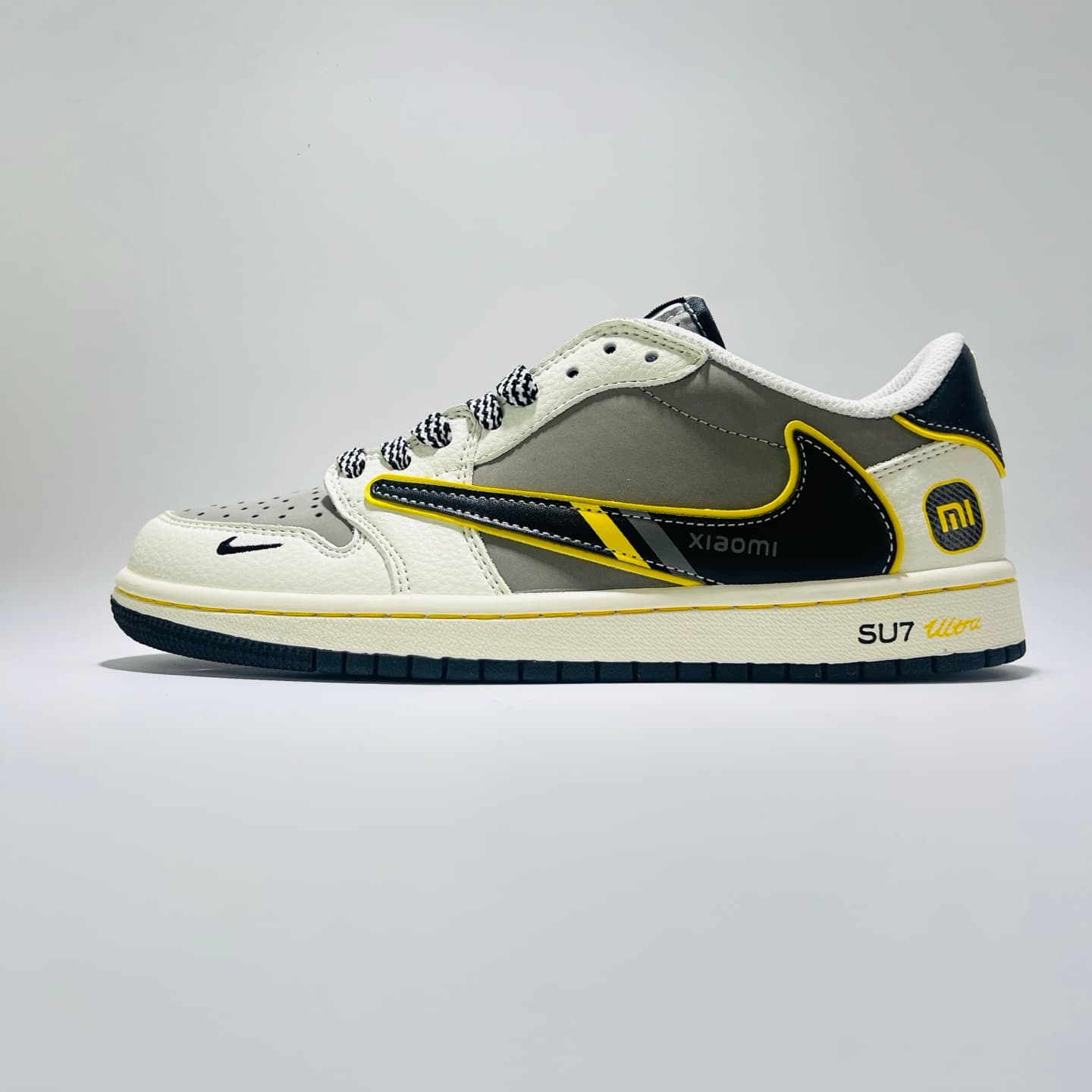 YupooPA Shoes: Travis Scott × AJ1 Low x Xiaomi Su7 - Grey/Black Custom 👟 image 2