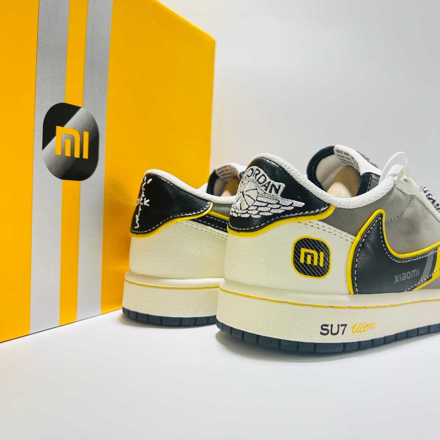 YupooPA Shoes: Travis Scott × AJ1 Low x Xiaomi Su7 - Grey/Black Custom 👟 image 7