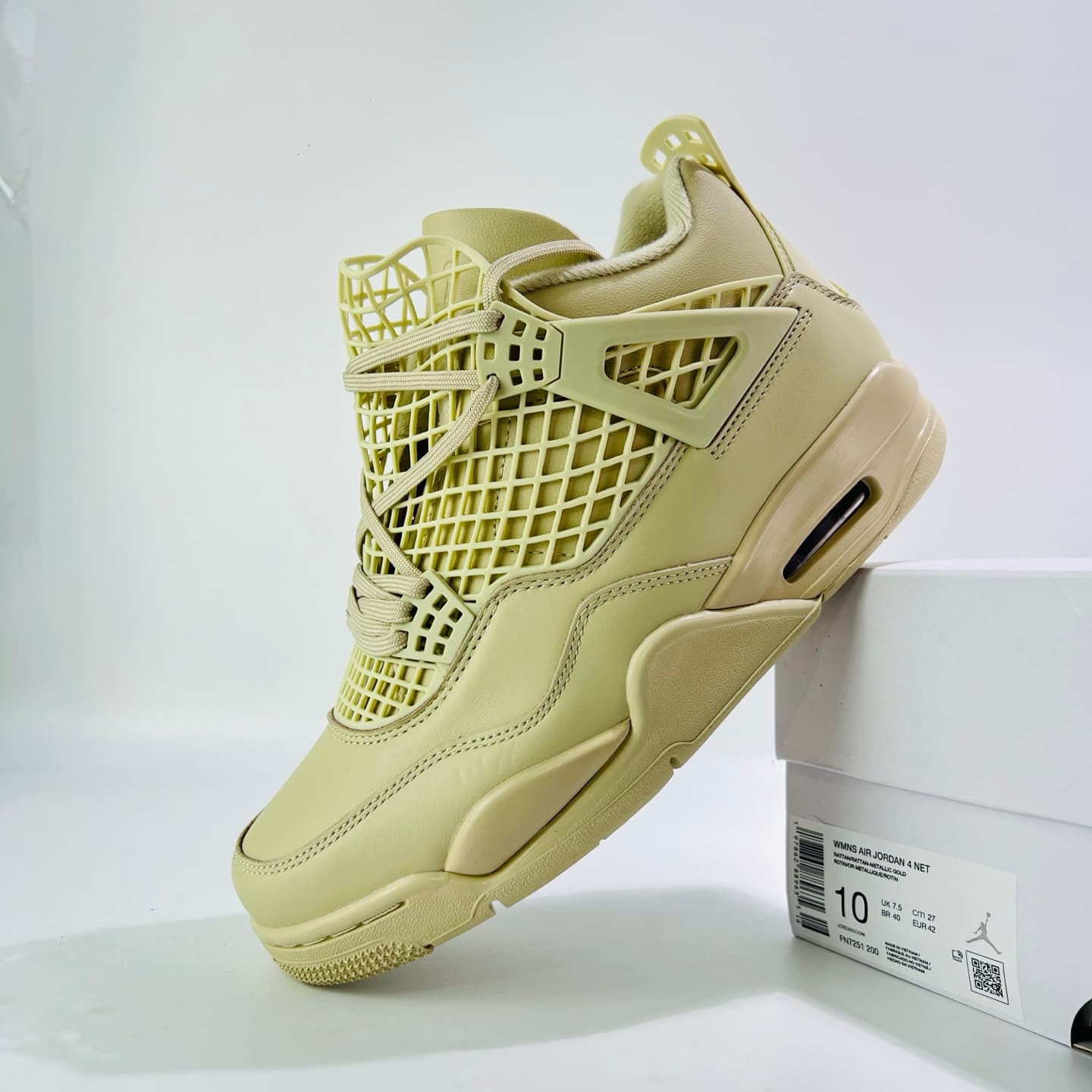 Air Jordan 4 Retro "Rattan" – Women's Mid-Top Basketball Sneakers image 7