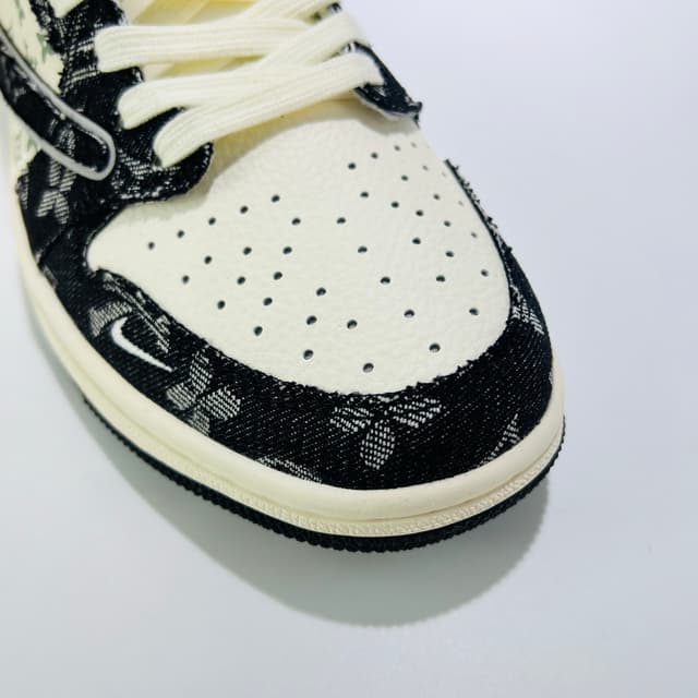 Custom Travis Scott X LV X AJ1 Low Denim Mocha | Yupoo Rep Sneakers image 5