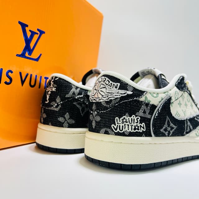Custom Travis Scott X LV X AJ1 Low Denim Mocha | Yupoo Rep Sneakers image 8