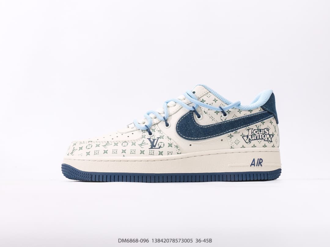 YupooPA Shoes: Nike Air Force 1 Low + LV - Iconic White Retro Sneakers image 1