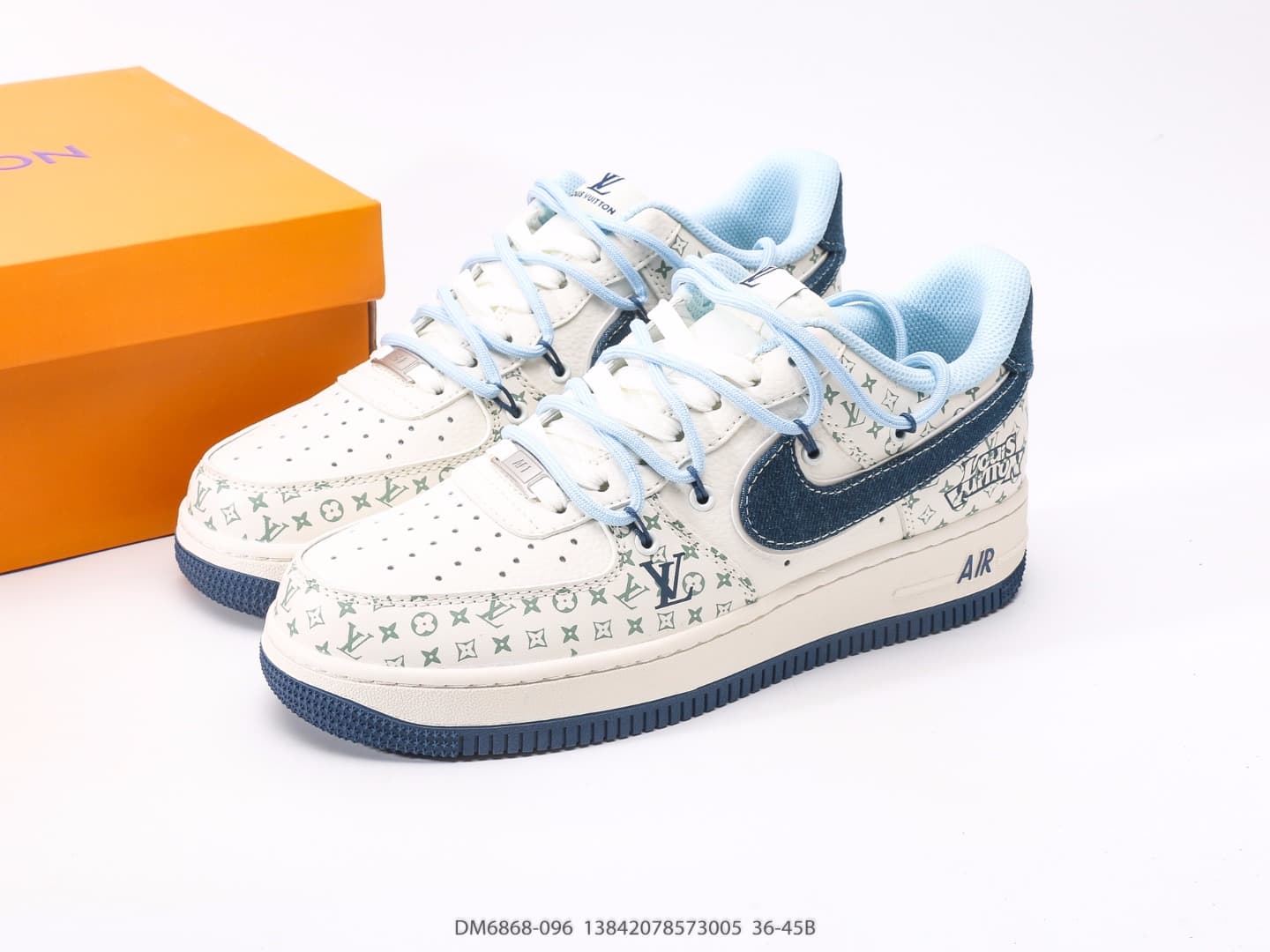 YupooPA Shoes: Nike Air Force 1 Low + LV - Iconic White Retro Sneakers image 9