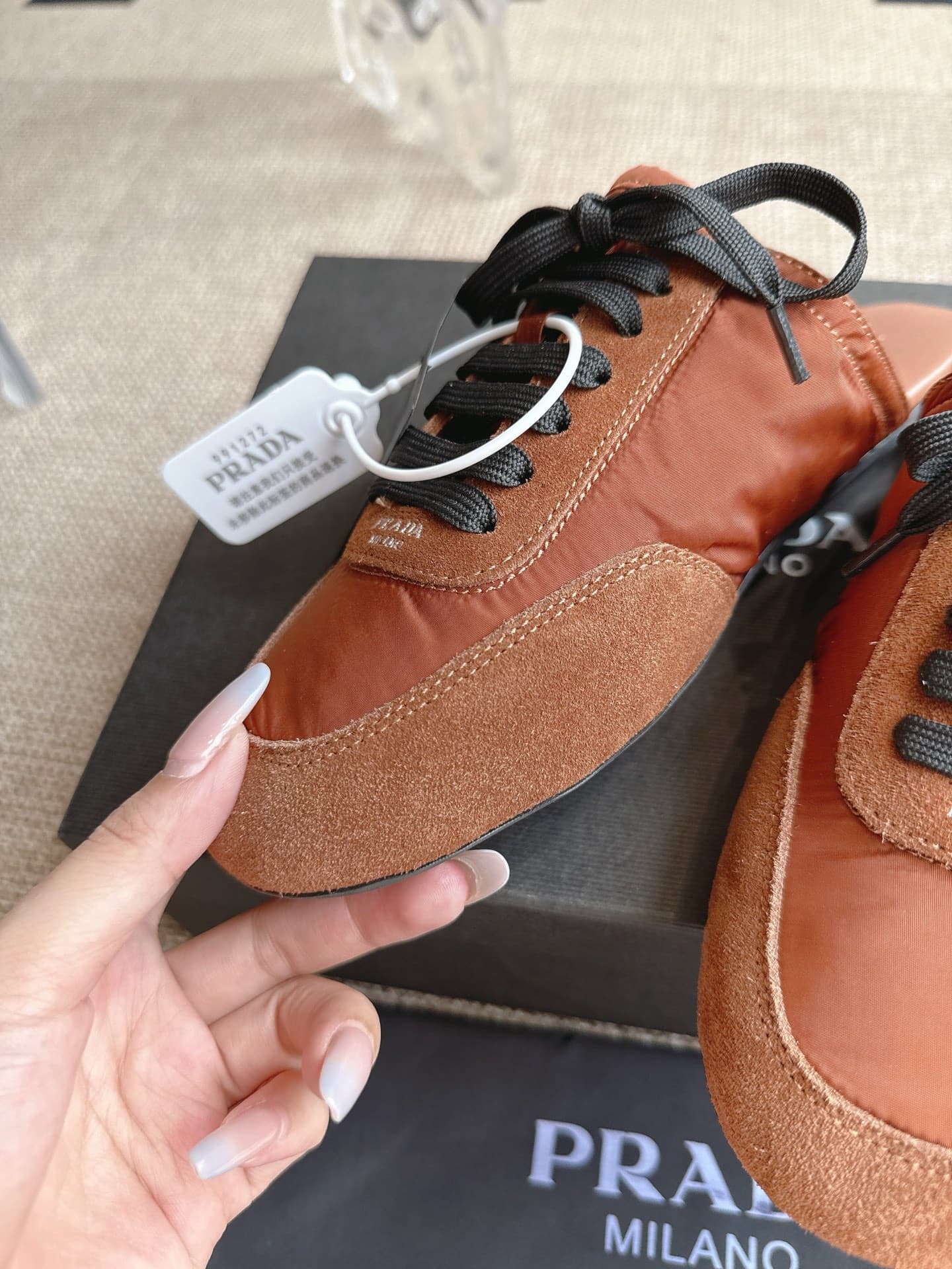 YupooPA Prada | Ballet Trainer - Suede & Lambskin Comfort | Red👟 image 7