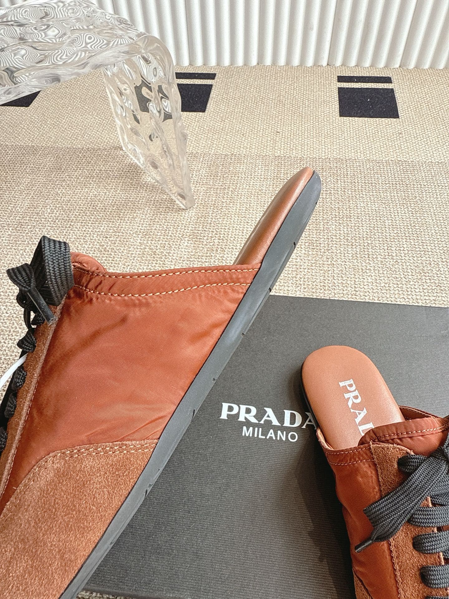 YupooPA Prada | Ballet Trainer - Suede & Lambskin Comfort | Red👟 image 8