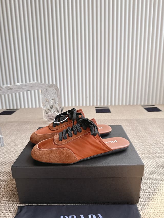 Prada | Ballet Trainer - Suede & Lambskin Comfort | Red | Yupoo Rep Sneakers image 3