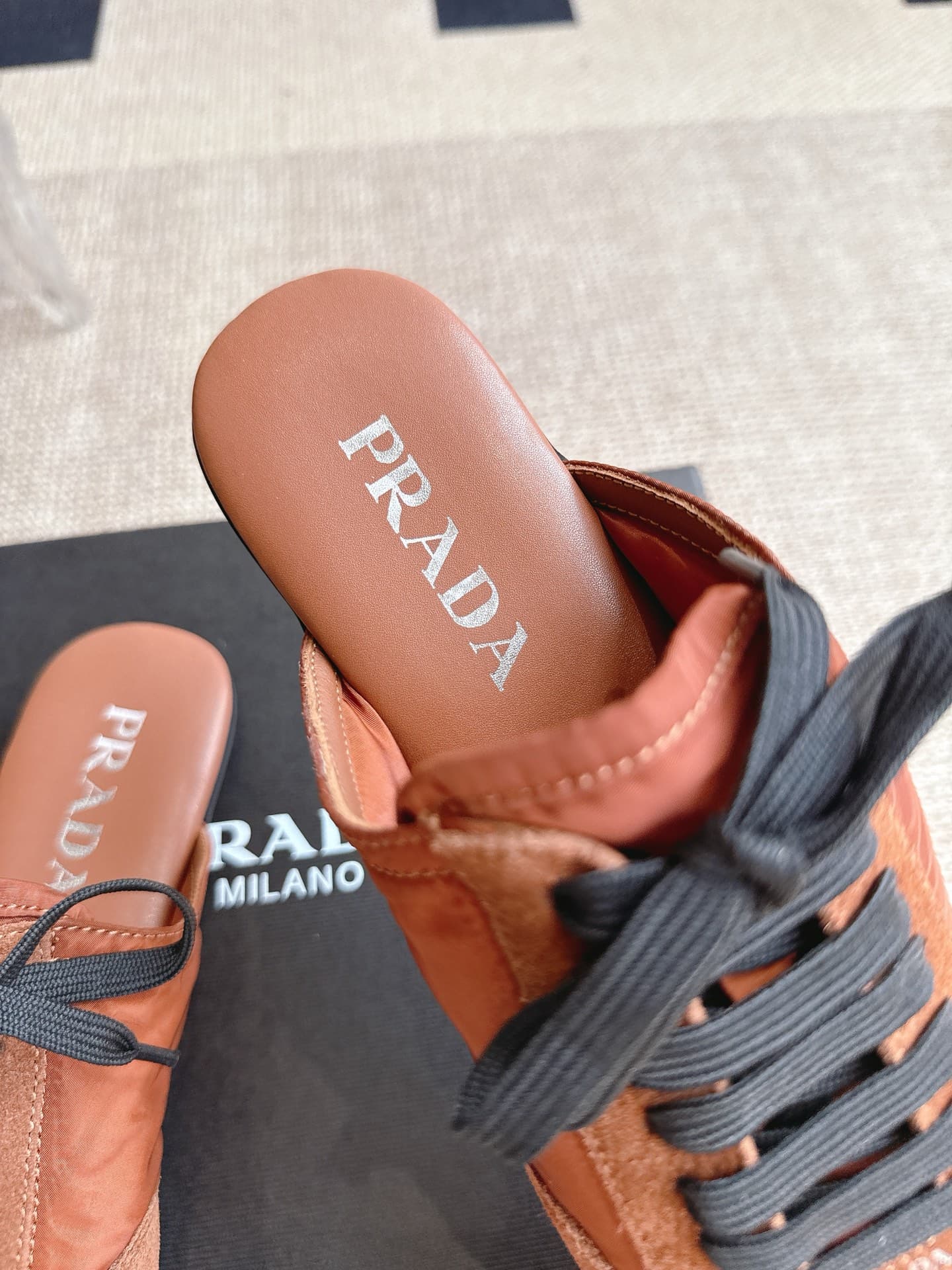 YupooPA Prada | Ballet Trainer - Suede & Lambskin Comfort | Red👟 image 6