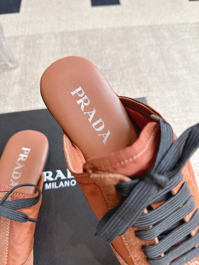 Prada | Ballet Trainer - Suede & Lambskin Comfort | Red | Yupoo Rep Sneakers image 6