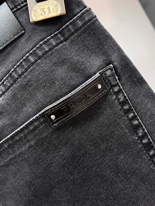 Prada | 2025Ss Washed Jeans - Stretch & Premium Hardware | Yupoo Rep Clothing image 8