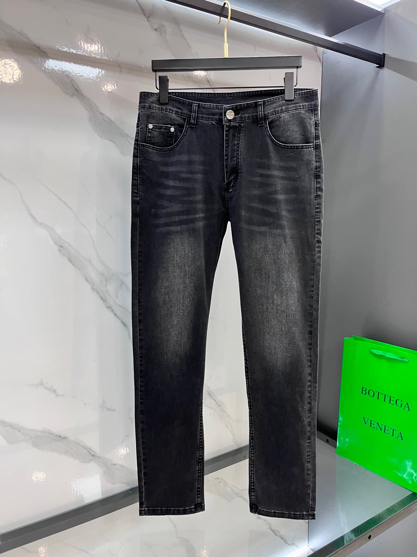 YupooPA Prada | 2025Ss Washed Jeans - Stretch & Premium Hardware 👖 image 2