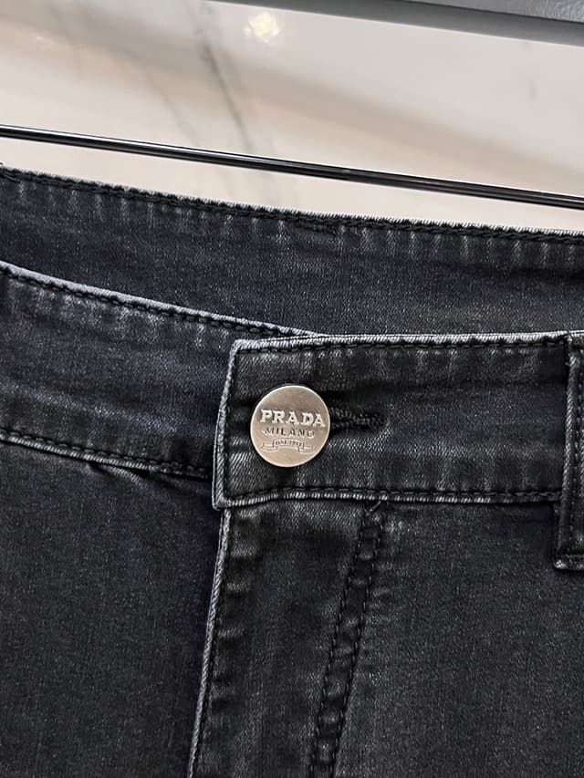 Prada | 2025Ss Washed Jeans - Stretch & Premium Hardware | Yupoo Rep Clothing image 5