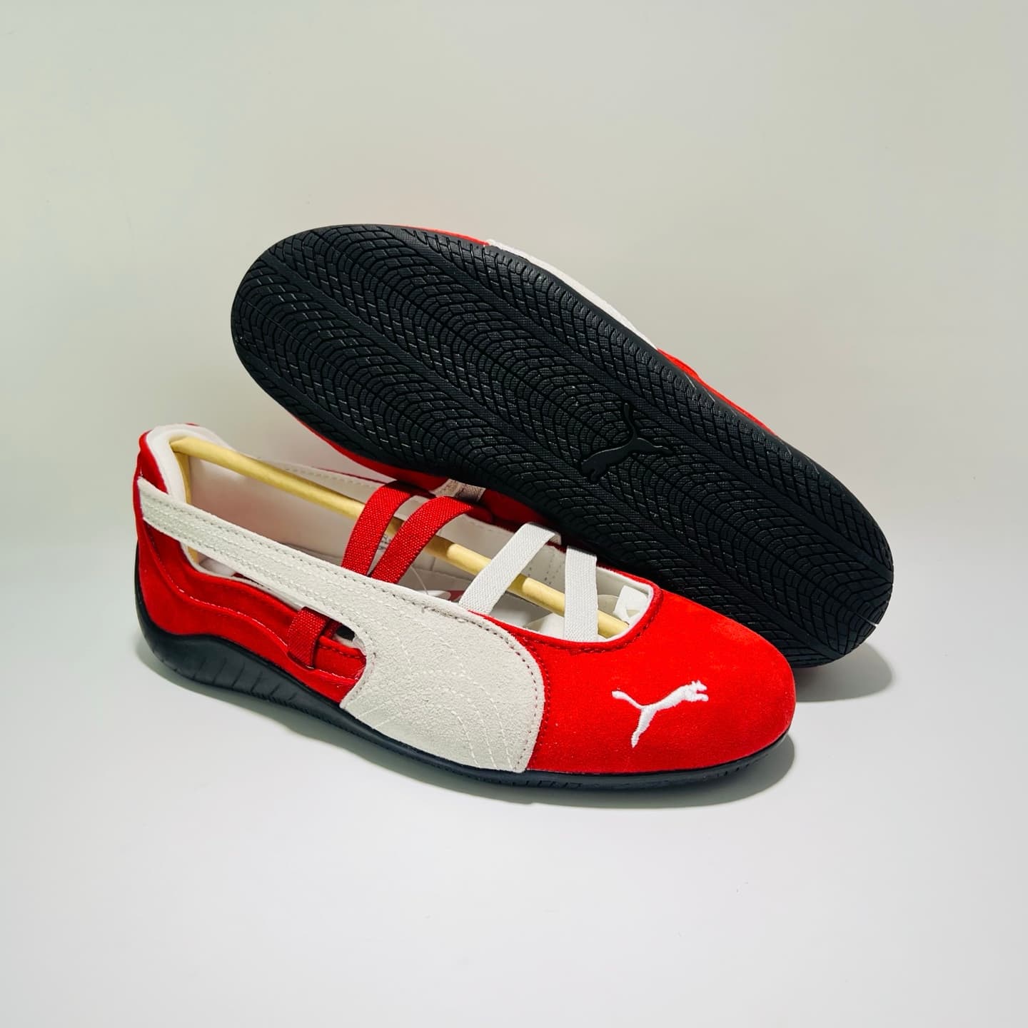 PUMA Speedcat Suede - Women's Fashion Sneakers (Red/White) image 3