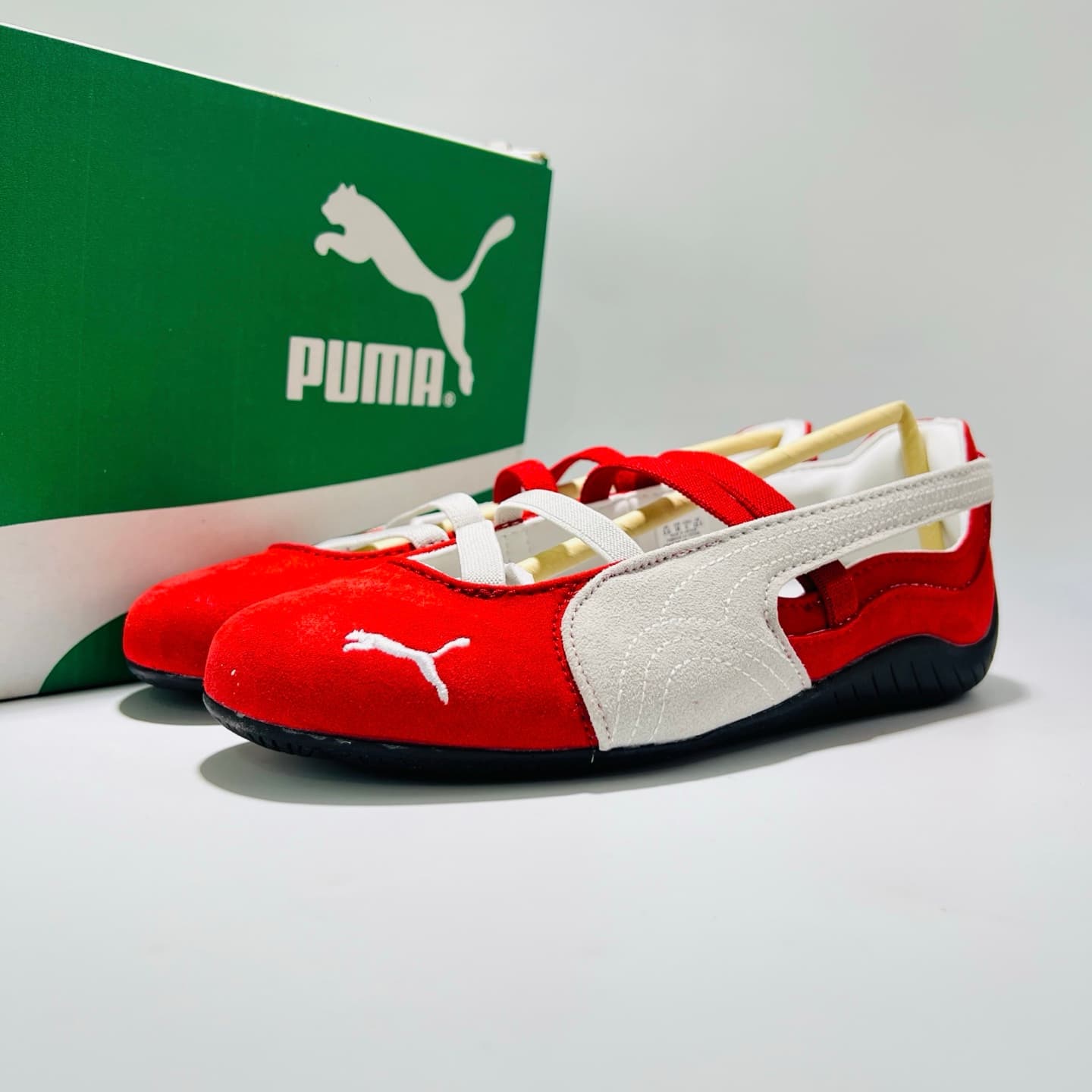 PUMA Speedcat Suede - Women's Fashion Sneakers (Red/White) image 9