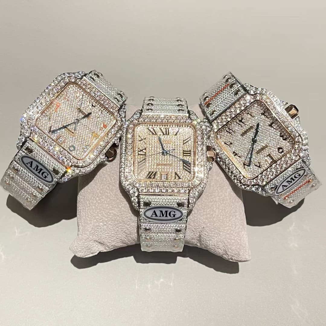 AMG X Cartier Santos 100 "Full Pavé" - Limited | Yupoo Rep Watches image 1
