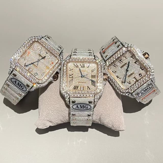 AMG X Cartier Santos 100 "Full Pavé" - Limited | Yupoo Rep Watches image 1