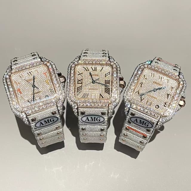 AMG X Cartier Santos 100 "Full Pavé" - Limited | Yupoo Rep Watches image 2