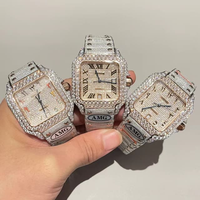 AMG X Cartier Santos 100 "Full Pavé" - Limited | Yupoo Rep Watches image 3