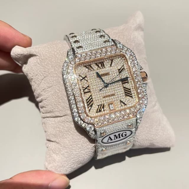 AMG X Cartier Santos 100 "Full Pavé" - Limited | Yupoo Rep Watches image 7