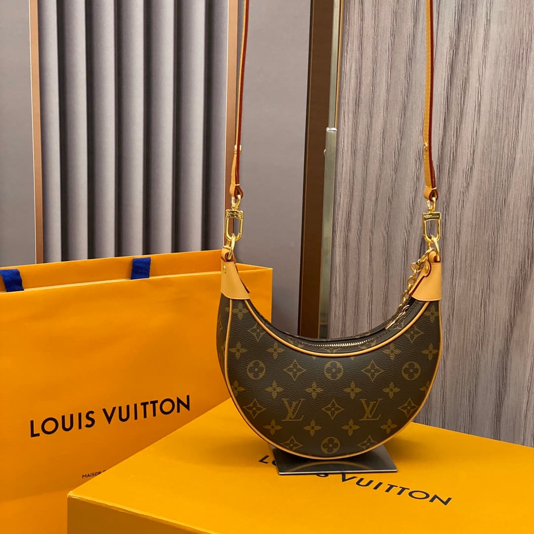 YupooPA Bags: Moon Bag Odeo - Vintage Monogram Canvas & Leather Crossbody image 3