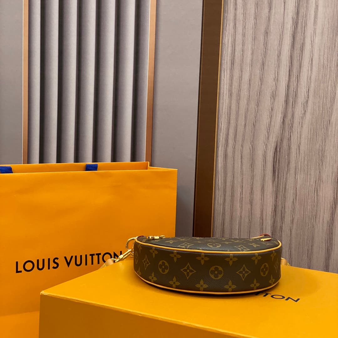 YupooPA Bags: Moon Bag Odeo - Vintage Monogram Canvas & Leather Crossbody image 4