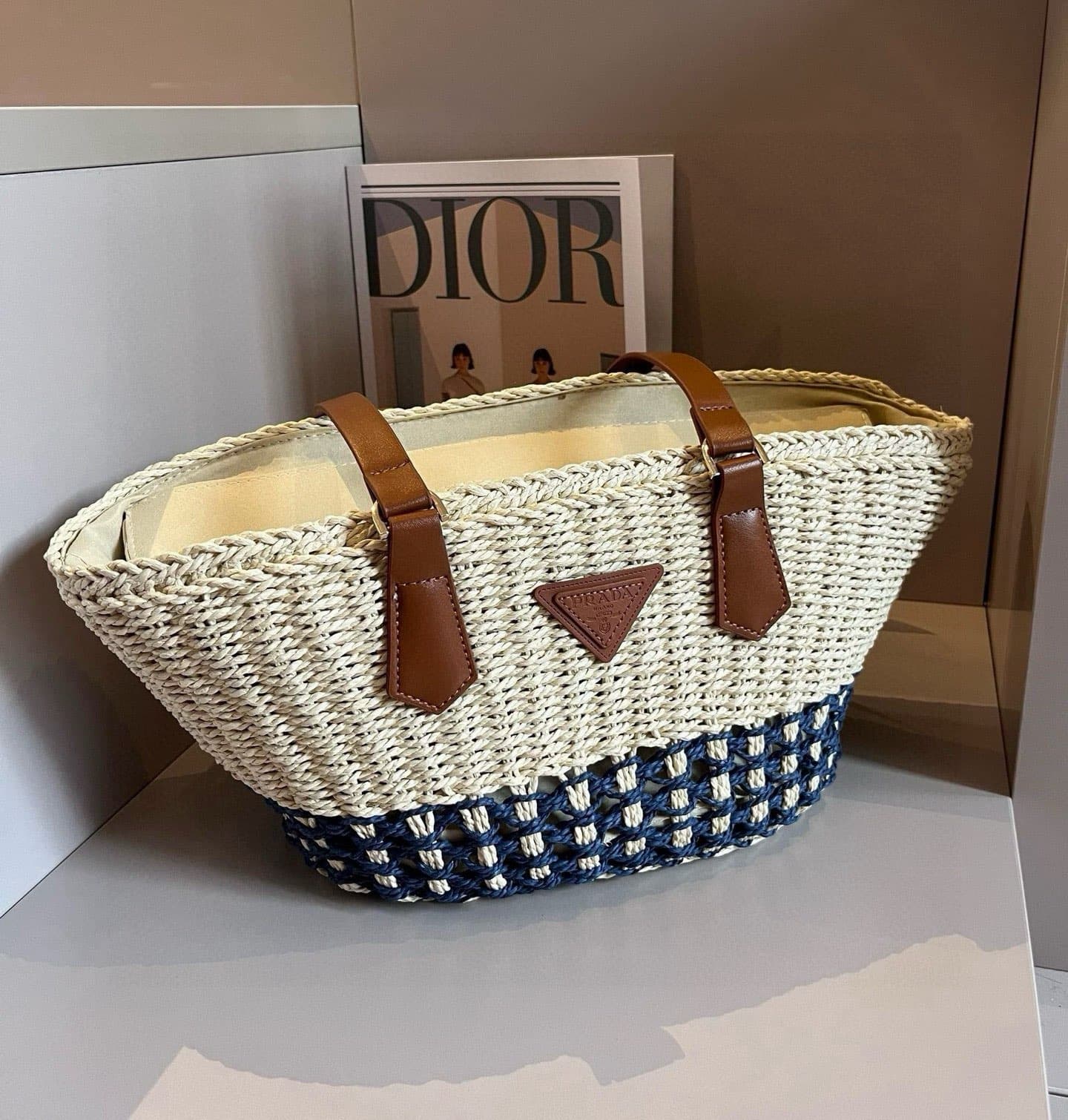 Prada Casual Rattan Tote Bag image 2