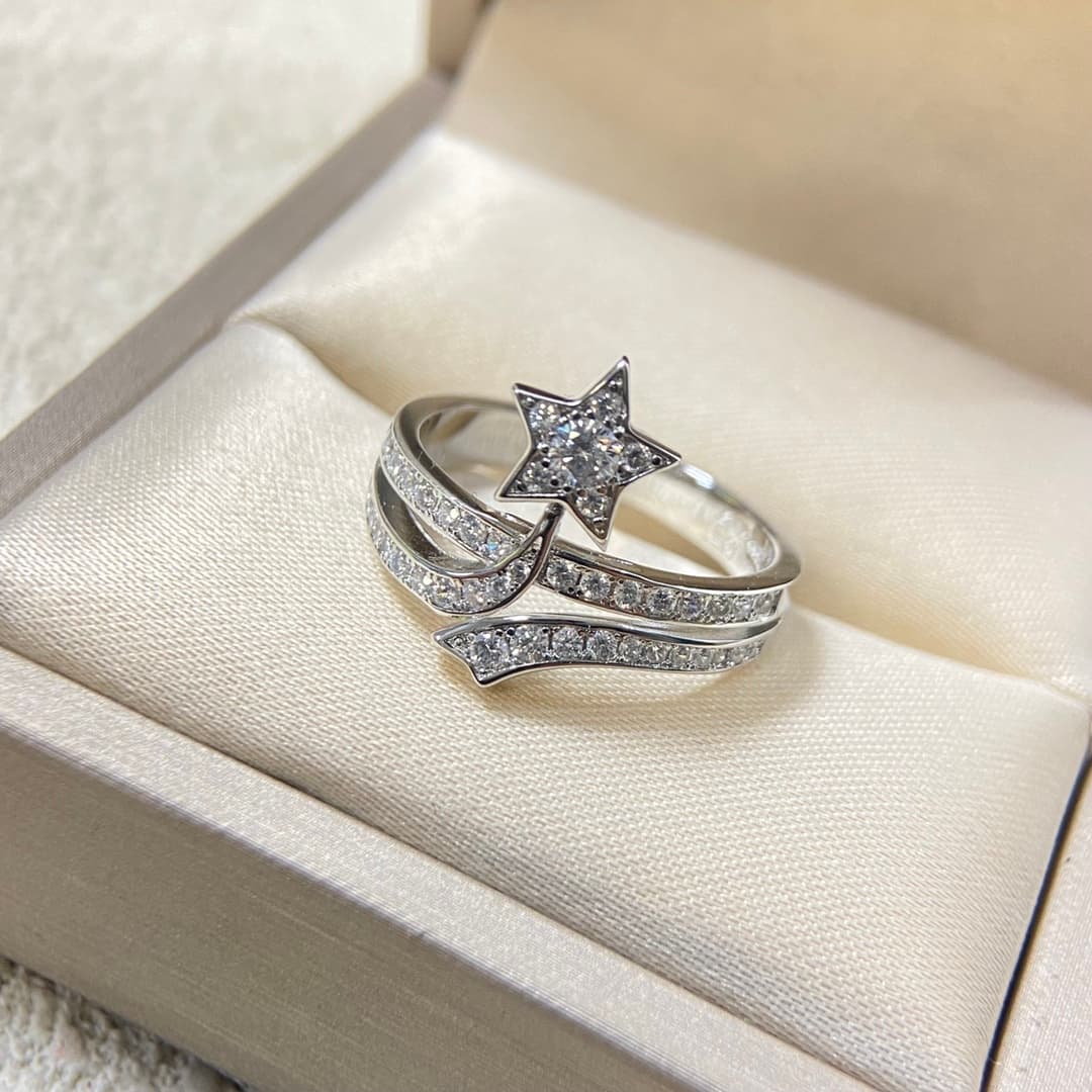 Chanel Ring New Hexagram Starry Sky Ring image 4