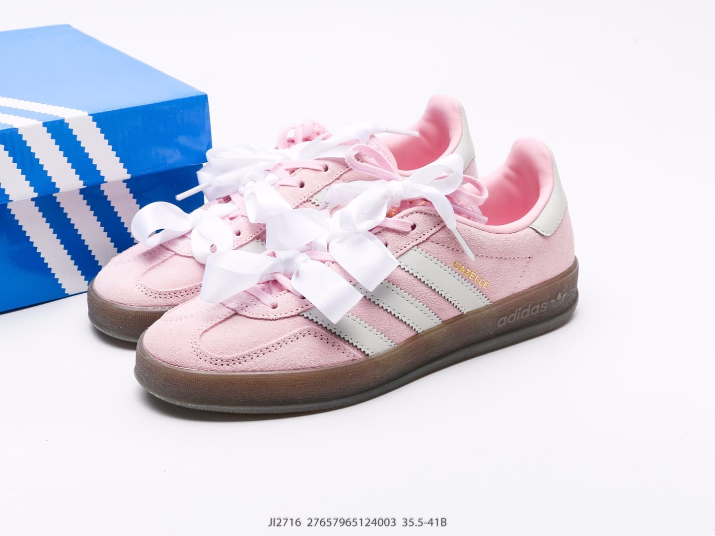 adidas Originals GAZELLE INDOOR W - Women's Low-Top Sneakers (Pink) image 9