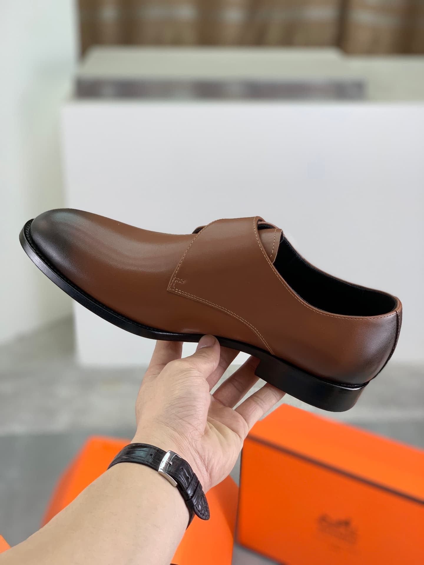 Hermes New Arrival: Giovanni Loafer Leather Shoes image 6