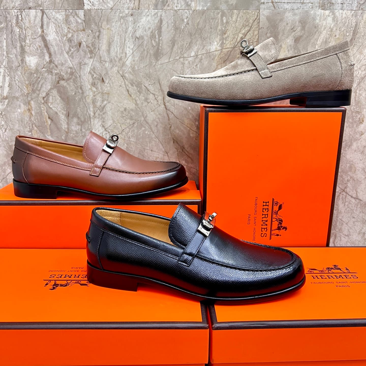 YupooPA Shoes: Hermès-Inspired Giovanni Loafers - Luxury Men's Slip-On image 9
