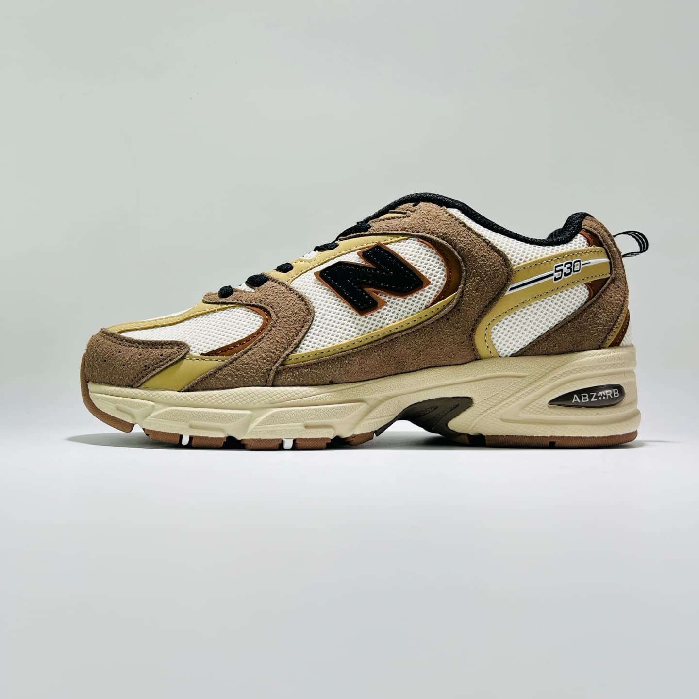 New Balance 530 - Men's Low-Top Casual Sneakers (White/Brown) image 2