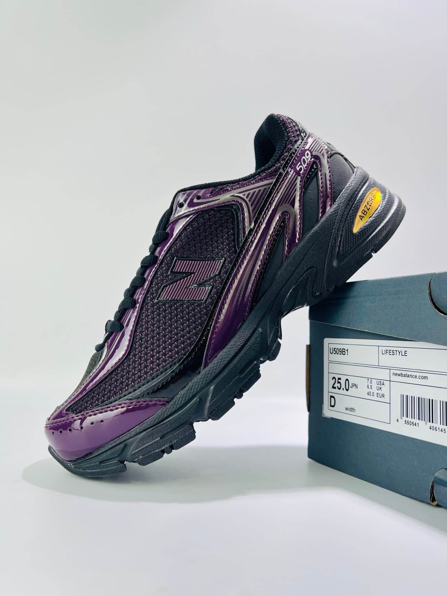 XLIM × New Balance 509 Unisex Lifestyle Sneakers (Black/Purple) image 7