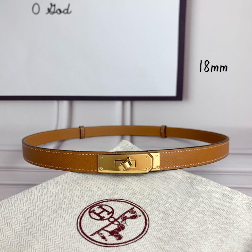 Yupoo Hermes Belt  Kelly 1.8Cm Reversible Brown image 1