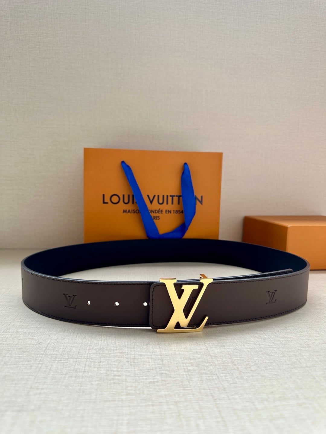Lv Initiales Blason 40Mm Belt Yupoo Lv Belt Brown image 1