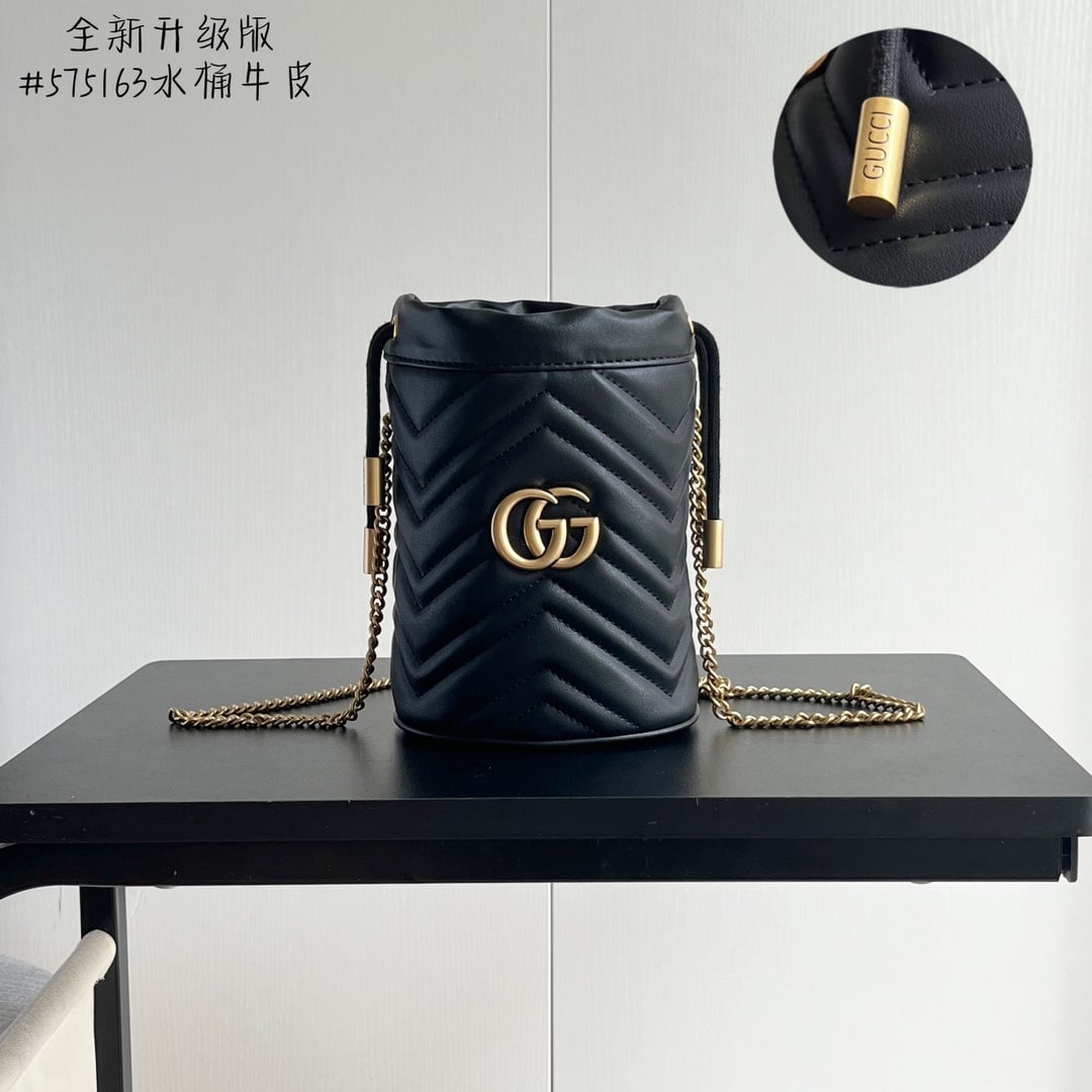 Yupoo Gucci Cowhide Black Crossbody Bag Best Quality - 575163 image 1
