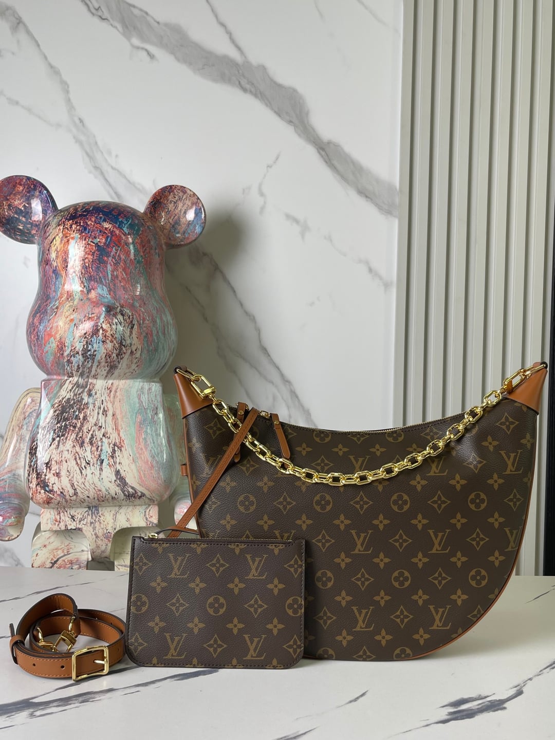 Yupoo bags: LV Marel Moon Bag - Vintage Monogram & Yellow Accents 🌙 image 1