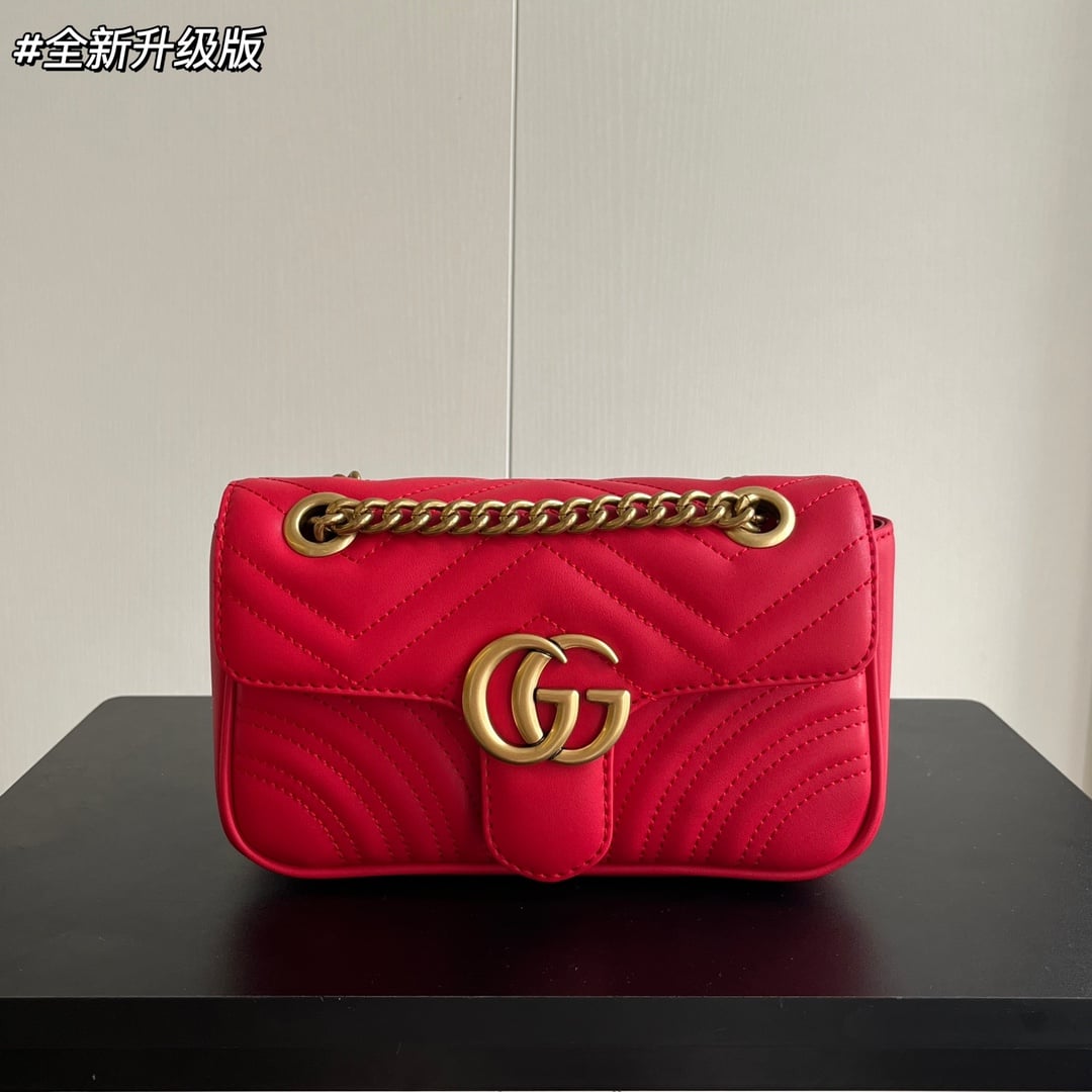 Yupoo Lv Upgraded Gg Marmont Mini Bag In Red ❤️ image 1