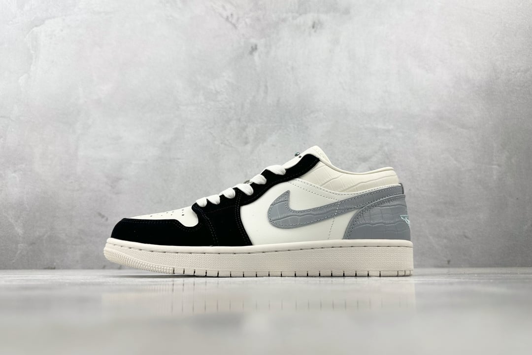 Yupoo Air Jordan 1 Low "White Grey Black"👟 image 1