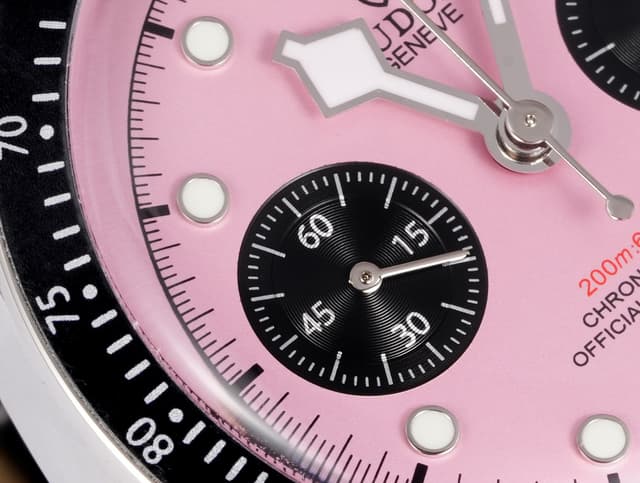 3T New Yupoo TUDOR Pink Chrono – Retro Dive-Racing Hybrid Watch | Rep Watches image 3