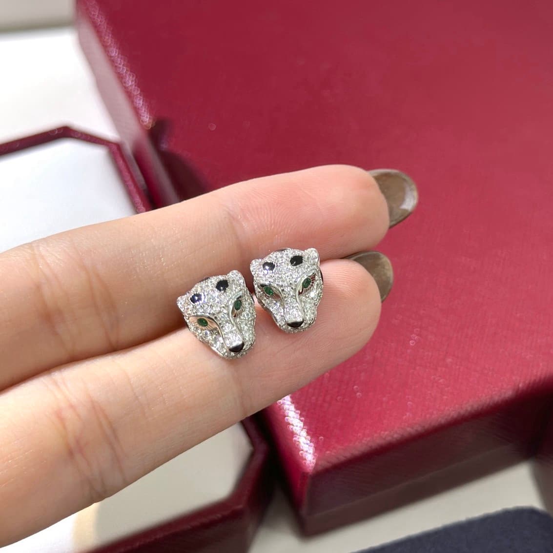 Cartier Panther Stud Earrings – Bold High-End Design | S925 Silver | Yupoo